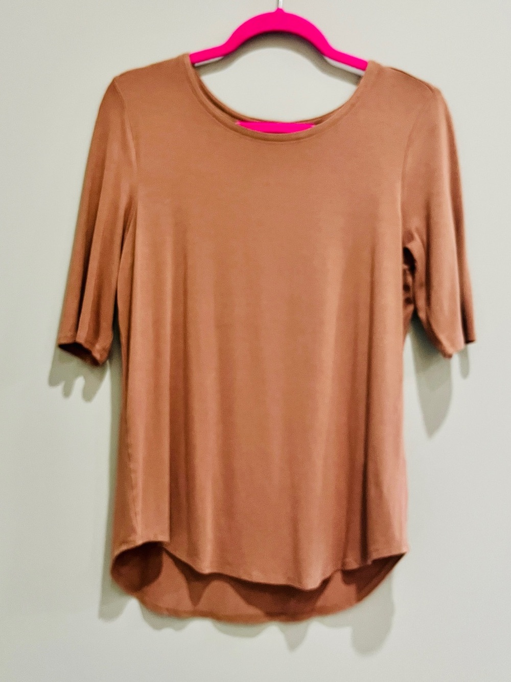 Cupio Short Sleeve M Crewneck Top - Tan Brown